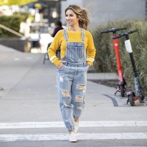 Kittenish Forrest Denim Overalls